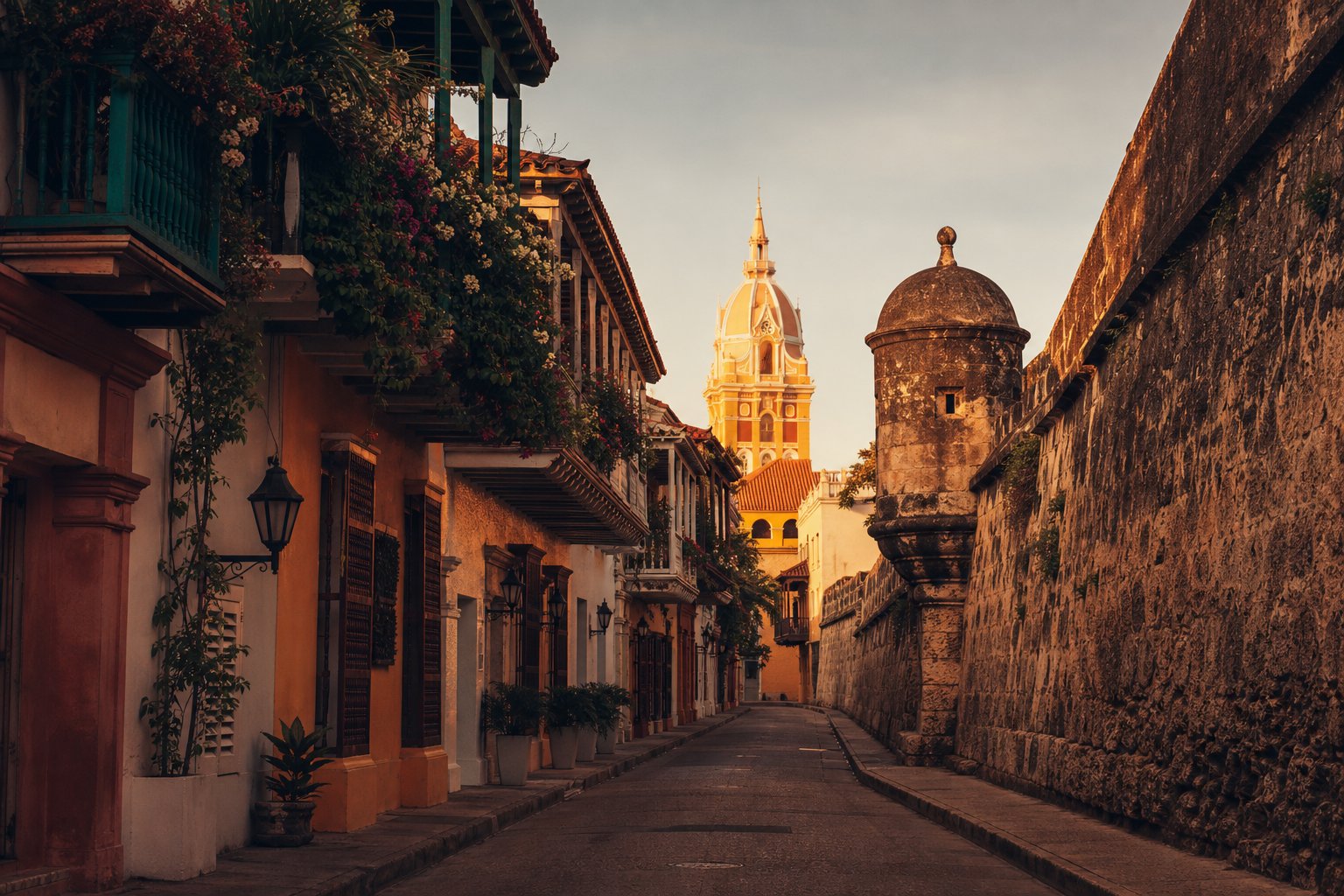 Cartagena, Colombia — Walled old town, Caribbean colour and rosé sunsets