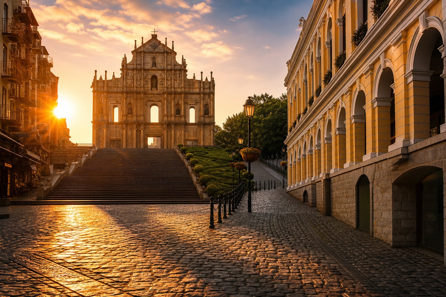 Macau, Macau SAR — Portuguese tiles, Cotai resorts and street-food alleys