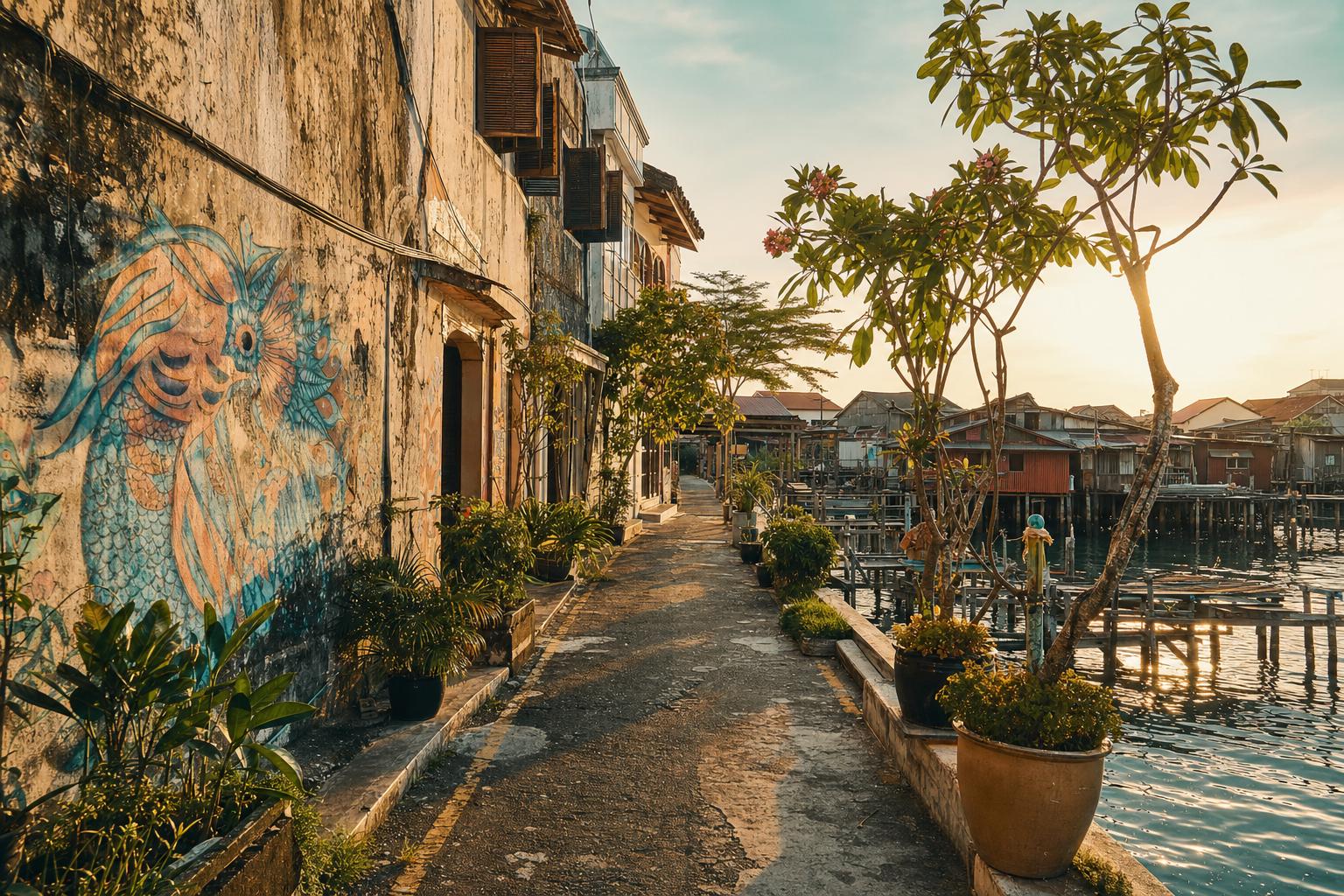 Penang, Malaysia — George Town street food, clan jetties and heritage shophouses