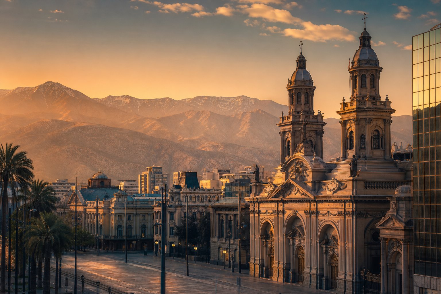 Santiago, Chile — Andean skyline, wine valleys and cable-car viewpoints