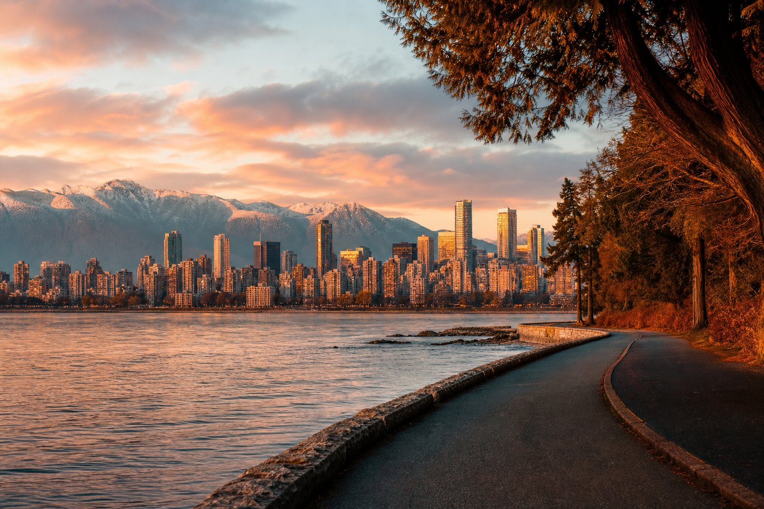 Vancouver, Canada — Mountains, fjord inlet and Pacific Rim on your doorstep
